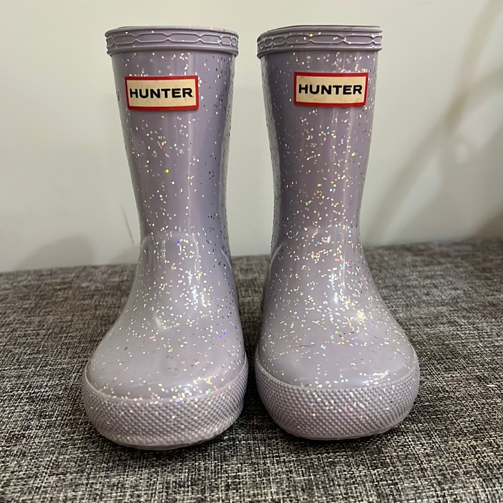 Sparkly purple hunter toddle rain boots